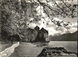 12405032 Chillon Chateau Lac Leman Schloss Genfersee Baumbluete Alpen Montreux - Other & Unclassified