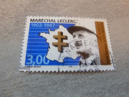 Général Leclerc (1902-1947) Maréchal - 3f. - Yt 3126 - Vert, Noir Et Bleu - Oblitéré - Année 1997 - - Gebraucht