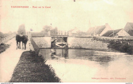 RARE 21 VANDENESSE PONT SUR LE CANAL - Other & Unclassified