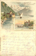 12397333 Chillon Chateau Lac Leman Dents Du Midi Schloss Genfersee Montreux - Sonstige & Ohne Zuordnung