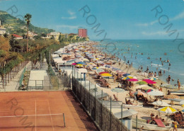 CARTOLINA  C10 GROTTAMMARE,ASCOLI PICENO,MARCHE-IL LUNGOMARE-SOLE,MARE,ESTATE,VACANZA,SPIAGGIA,BARCHE A VELA,VIAGGIATA - Ascoli Piceno