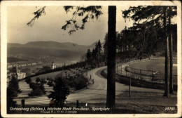 CPA Boguszów Gottesberg Schlesien, Blick Auf Den Sportplatz - Schlesien