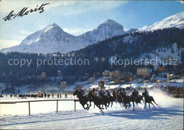 12394748 St Moritz GR Internationales Pferderennen Moritzersee Wintersportplatz  - Autres & Non Classés