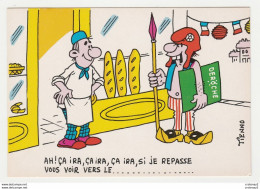 HUMOUR Illustrateur TIENNO Magasin Boulanger 94 Charenton Carte PUB Etablissements DEROCHE VOIR DOS - Humor