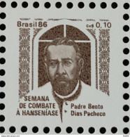 C 1538 Brazil Stamp Combat Against Hansen Hanseniasse Health Father Bento Religion 1986.jpg - Unused Stamps