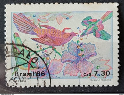 C 1532 Brazil Stamp Christmas Religion Birds 1986 Circulated 3.jpg - Gebraucht