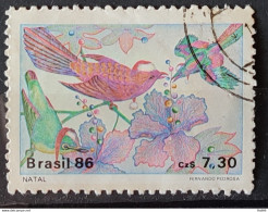 C 1532 Brazil Stamp Christmas Religion Birds 1986 Circulated 6.jpg - Usados