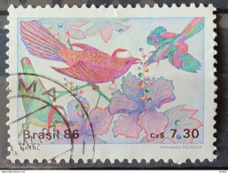 C 1532 Brazil Stamp Christmas Religion Birds 1986 Circulated 5.jpg - Used Stamps