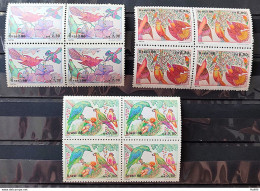 C 1530 Brazil Stamp Christmas Religion Birds 1986 Block Of 4 Complete Series - Ongebruikt