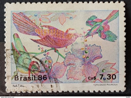 C 1532 Brazil Stamp Christmas Religion Birds 1986 Circulated 2.jpg - Used Stamps