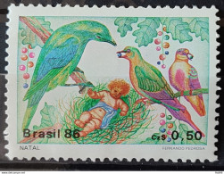 C 1530 Brazil Stamp Christmas Religion Birds 1986.jpg - Unused Stamps