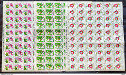 C 1523 Brazil Stamp Flora Flowers 1986 Sheet Complete Series - Ungebraucht