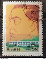 C 1518 Brazil Stamp President Juscelino Kubitschek Brasilia 1986 Circulated 1.jpg - Gebruikt