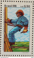 C 1516 Brazil Stamp Prevention Of Work Accidents Health Safety 1986.jpg - Ungebraucht