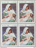 C 1510 Brazil Stamp Painter Henrique Bernardelli Art 1986 Block Of 4.jpg - Ungebraucht