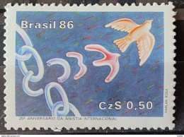 C 1511 Brazil Stamp 25 Years Of International Amnesty Law 1986 1.jpg - Neufs