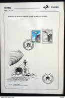 Brochure Brazil Edital 1986 24 Bartomeu Gusmao Balloon Airport Zeppelin With Stamp CBC RJ - Storia Postale