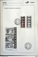 Brochure Brazil Edital 1986 21 Glauber Rocha Cinema With Stamp CBC RJ - Cartas & Documentos
