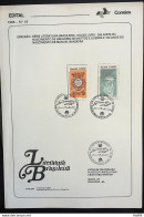 Brochure Brazil Edital 1986 18 Gregorio Mattos Manuel Flag Literature With Stamp CBC PE And BA Overlaid - Covers & Documents