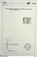 Brochure Brazil Edital 1986 17 Ernesto Simoes Filho Journalism Without Stamp - Storia Postale