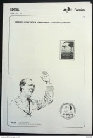 Brochure Brazil Edital 1986 11 President Juscelino Kubitschek Without Stamp - Storia Postale