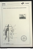 Brochure Brazil Edital 1986 03 Commander Ferraz Antartide Antarctica Flag Without Stamp - Lettres & Documents