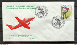 Brazil Envelope PVT FIL 23B 1986 Costumes And Military Uniforms CBC CE - FDC