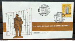 Brazil Envelope FDC 407 1986 Banco Caixa Economica Federal Economy CBC BSB 02 - FDC