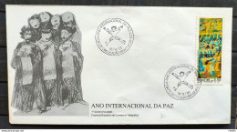 Brazil Envelope FDC 403 1986 International Year Of Peace CBC BSB 03 - FDC