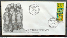 Brazil Envelope FDC 403 1986 International Year Of Peace CBC BSB 02 - FDC