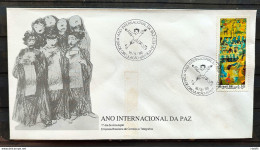 Brazil Envelope FDC 403 1986 International Year Of Peace CBC BSB 01 - FDC