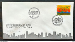 Brazil Envelope FDC 401 1986 Gastroenterology Congress Health CBC SP 01 - FDC