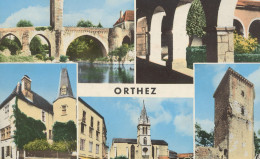 0-64430 02 01 - ORTHEZ - MULTIVUES (PONT VIEUX, CLOÎTRE, MAISON DE JEANNE D'ALBRET, EGLISE ST PIERRE, TOUR MONCADE) - Orthez