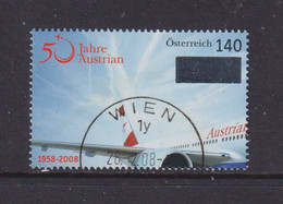AUSTRIA  -  2008 Austrian Ailines 140c Used As Scan - Used Stamps