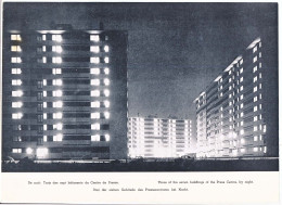 Photo De Nuit De 3 Des 7 Bâtiments Du Centre De Presse Des X° JeuxOlympiques D'Hiver De Grenoble 1968 - Other & Unclassified