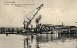 CPA Gaarden Kiel, Germania-Werft, Neuer Schwimmkran - Autres & Non Classés