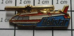 3617 Pin's Pins / Beau Et Rare / AVIATION / HELICOPTERE ROUGE ET BLANC HELISTAR - Aviones