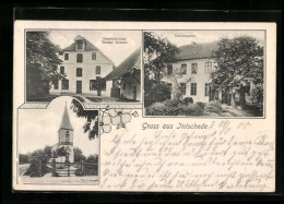 AK Intschede, Geschäftshaus Gustav Ellmers Und Kirche  - Sonstige & Ohne Zuordnung