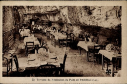 CPA Lot Padirac, Terrasse Des Restaurant Du Puits - Autres & Non Classés
