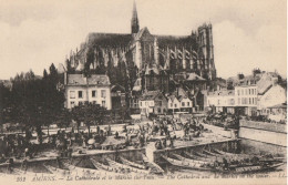 AMIENS  La Cathédrale Et Le Marché Sur L'eau - Amiens