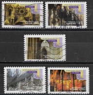 France 2011 Oblitéré Autoadhésif  N°  554 - 559 - 560 - 561 - 563  -    Art Gothique  ( Détails Architecturaux ) - Used Stamps