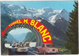 Tunnel Mont Blanc: PEUGEOT 403, FORD CORTINA '62, CITROËN 2CV - Vue De La Sortie Italienne - (Chamonix, France) - PKW