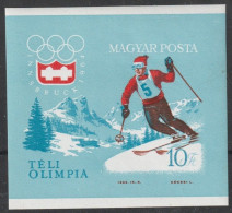 Ungarn: 1968, Blockausgabe: Mi. Nr. 40, Olympische Winterspiele, Innsbruck (II).  **/MNH - Hojas Bloque