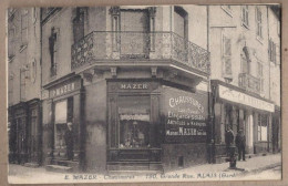 CPA 30 - ALES ALAIS - E. MAZER - CHAUSSURES - 190 , Grande Rue - DEVANTURE VITRINE MAGASIN ANIMATION CP Publicité - Alès