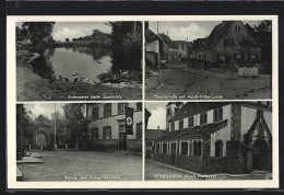 AK Forchheim /Kr. Freiburg, Schule Mit  Und Kriegerdenkmal, Hauptstrasse Mit Linde  - Freiburg I. Br.