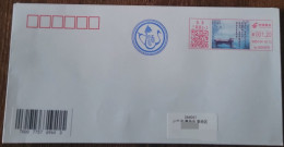 China Cover "Jiang Jin Sa" (Beijing) Colored Postage Machine Stamp First Day Actual Delivery Seal - Buste