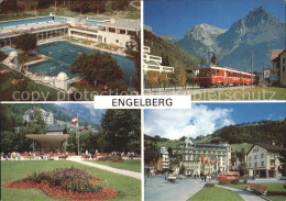 12367994 Engelberg OW Hallenschwimmbad Kurpark LSE Bahn Mit Hahnen Bahnhofplatz  - Sonstige & Ohne Zuordnung