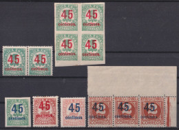 Z473 ESPAÑA SPAIN 1938 45c OVERPRINT PROOF STAMPS LOT.  - Ungebraucht