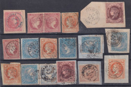 Z479 ESPAÑA SPAIN RARE CANCEL BARCELONA TARRAGONA LLEIDA STAMPS LOT.  - Used Stamps