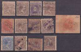 Z483 ESPAÑA SPAIN RARE CARTERIAS CANCEL STAMPS LOT CALELLA MALGRAT.  - Used Stamps